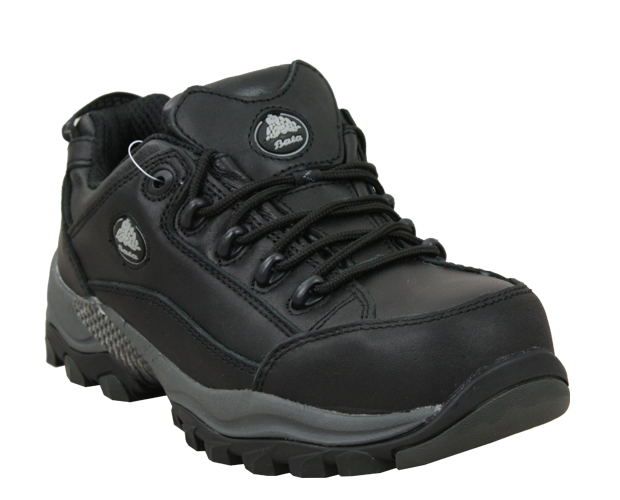 Bata Bickz Black Safety Shoes (Size 6) with composite toe, slip-resistant sole, and heat resistance for ultimate protection.