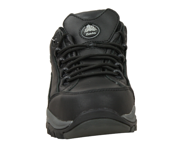 Bata Bickz Black Safety Shoes (Size 6) featuring composite toe, dual-density sole, heat resistance, and slip-resistant design.