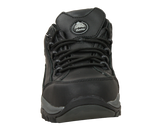 Bata Bickz Black Safety Shoes (Size 6) featuring composite toe, dual-density sole, heat resistance, and slip-resistant design.