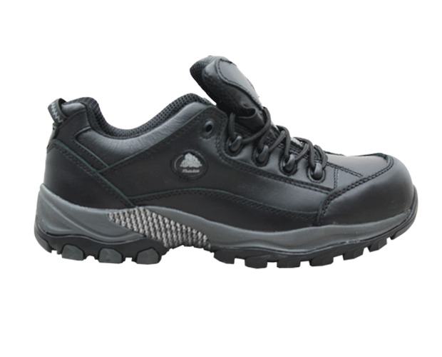 Bata Bickz Black Safety Shoes in Size 9, featuring a composite toe, slip-resistant sole, and heat resistance for ultimate protection.