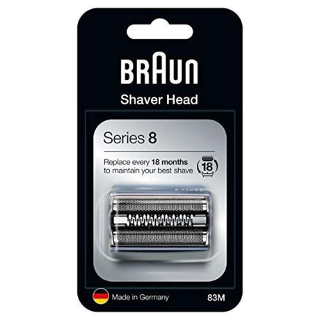 83M Silver Multi Cassette for Braun shavers, ensuring a close, comfortable shave with precision cutting and longevity.