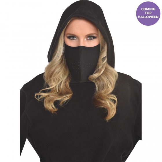 Ninja Face Mask made of durable polyurethane foam, offers comfort and style for sports, cosplay, and everyday wear.