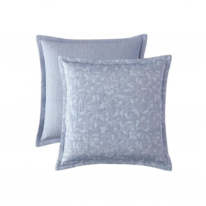 Private Collection Leoni Jacquard European Pillowcase | Blue
