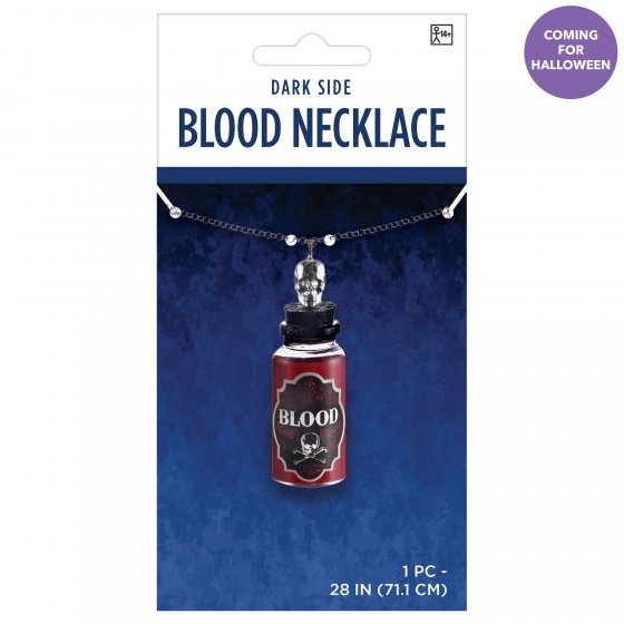 Blood Necklace with Skull Top