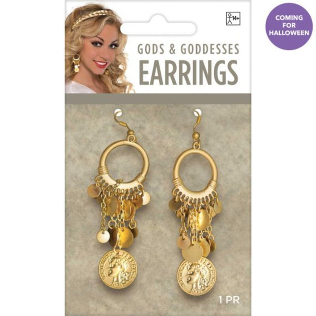 Stunning 9cm lightweight gold earrings, perfect for adding elegance and glamour to any outfit or occasion.