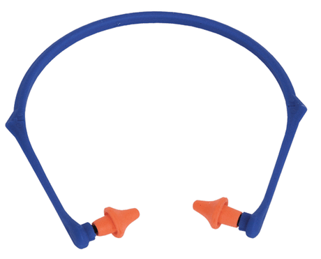 Pro Choice Banded Earplugs pack of 10, featuring a lightweight headband and foam pads for effective noise reduction.