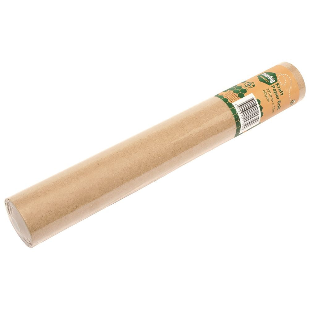 Marbig Kraft Paper Roll 375mm x 15m, durable and eco-friendly, perfect for wrapping, packaging, and crafting projects.