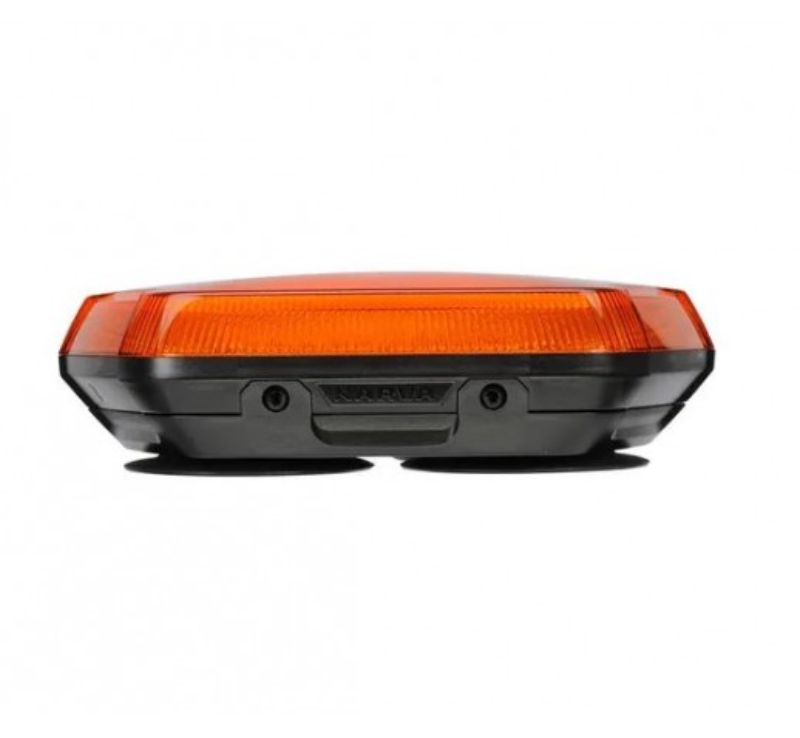 High-intensity amber LED light box with magnetic mount, designed for tough outdoor applications and superior visibility.