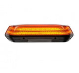 Amber LED light box with 168 high-powered LEDs, IP67+69K rated, for safety in transport and construction.