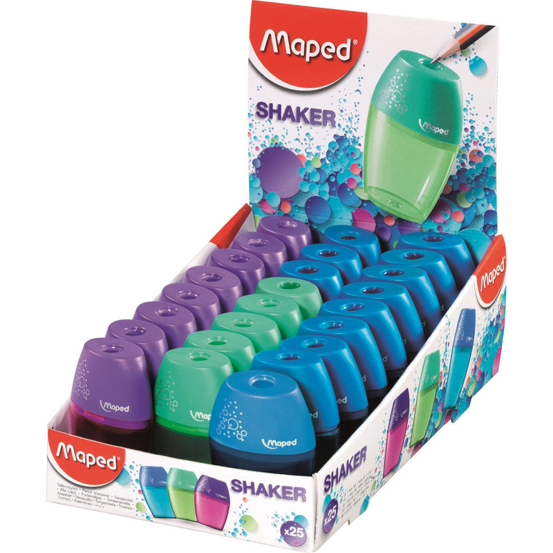 Maped Shaker Sharpener 1 Hole - Type 1 (Assorted) - Pack of 25