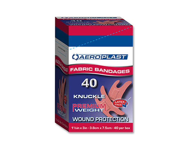 Amtech P350 Knuckle Fabric Plasters in a box of 50, featuring extra-large, breathable, and elastic wound pads for durable care.