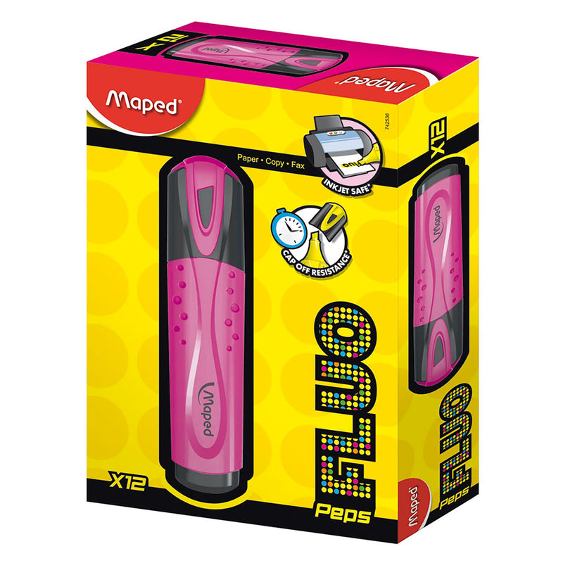 Maped Fluo Peps Highlighter Pink -12 units