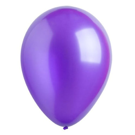 Bulk pack of 200 metallic purple latex balloons, perfect for elegant party decorations and vibrant celebrations.