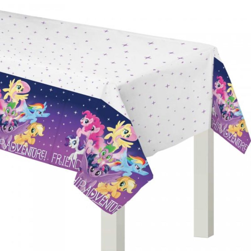 Colorful My Little Pony tablecover, 137cm x 243cm, perfect for themed parties and celebrations.