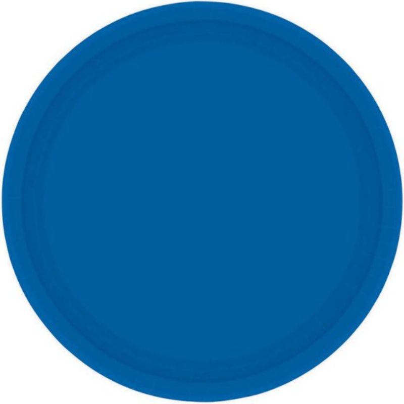 Paper Plates 17cm Round 20CT - Bright Royal Blue NPC - Set of 20