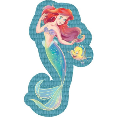 A colorful Ariel mini pinata decoration, perfect for Little Mermaid-themed parties, measuring 17.7cm x 10.4cm.