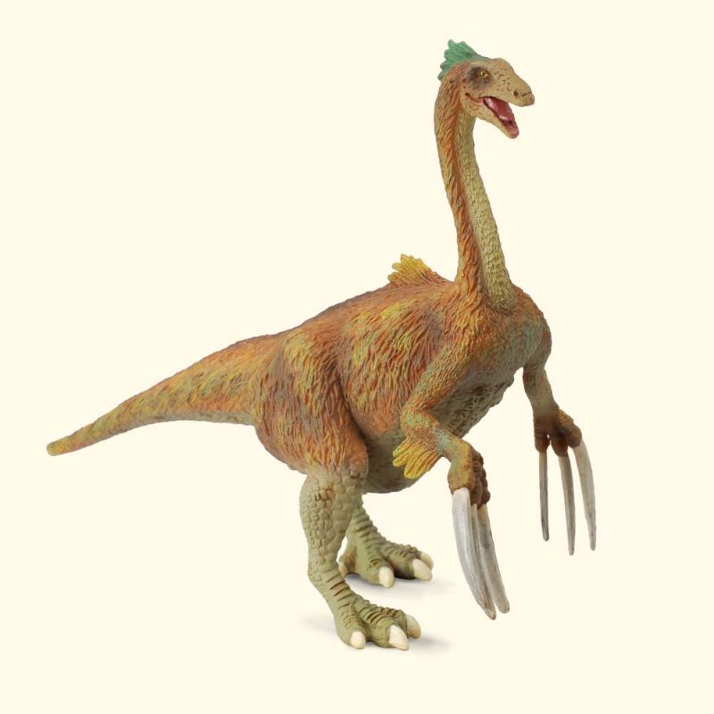 Realistic CollectA Therizinosaurus model, hand-painted, 13.7cm x 11.5cm, made of durable, non-toxic PVC.