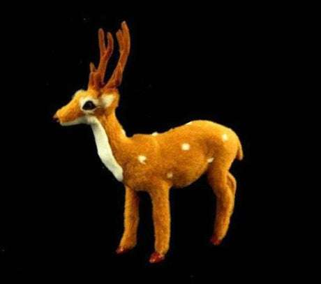 15cm deer ornament showcasing intricate details, perfect for adding rustic charm to home or office decor.