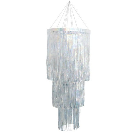 Elegant Disco Fringe Chandelier with luxurious fringe, available in 40cm, 30cm, and 20cm, perfect for stylish home decor.