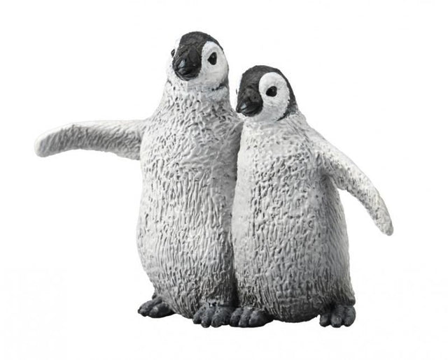 CollectA Emperor Penguin Chicks figurines, hand-painted miniatures showcasing the charm of young penguins, made from safe, durable PVC.