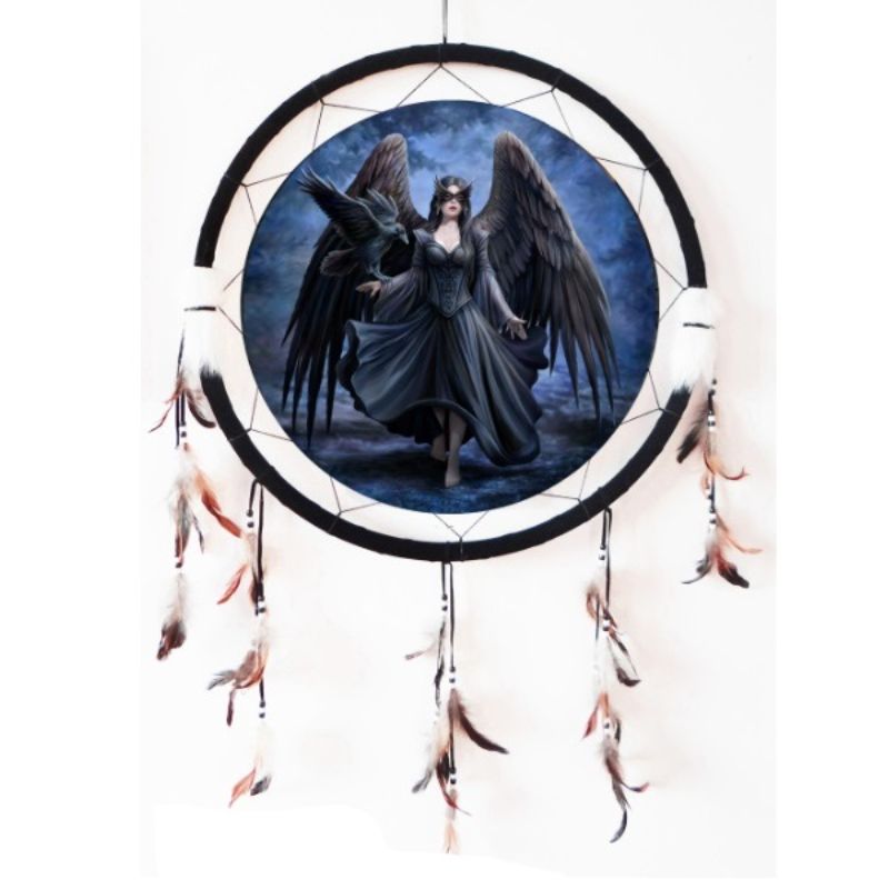 Dreamcatcher Raven 62cm Round by Anne Stokes