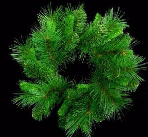 30cm artificial pine wreath featuring lush greenery, perfect for year-round home decor and seasonal celebrations.