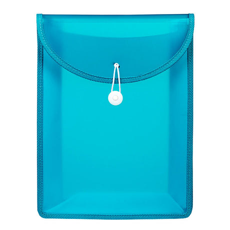 Teal A4 top load file pack of 20 with expandable gusset, bungee closure, and reinforced edge for secure document storage.