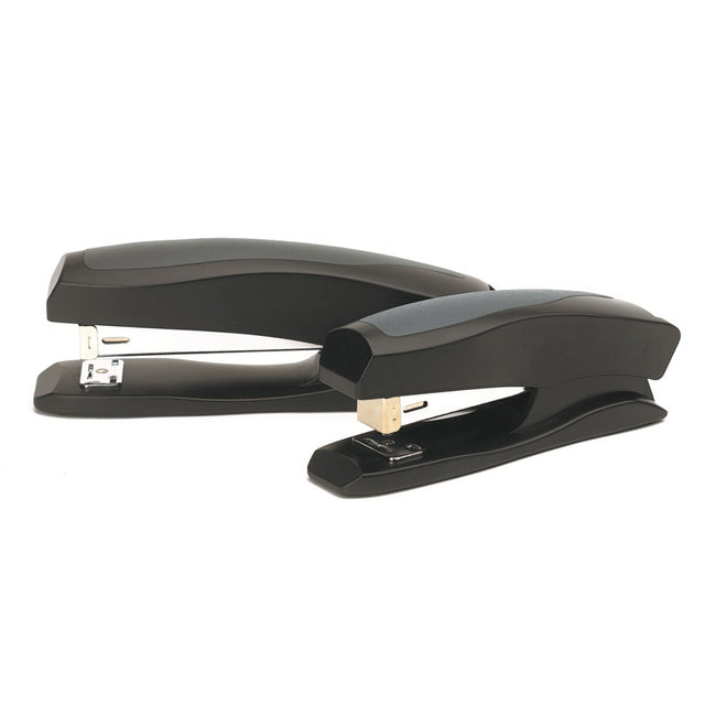 Marbig Stapler Plast Half Strip: sleek, durable stapler for up to 20 sheets, ideal for home office and classroom use.