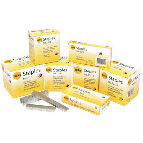 Marbig Heavy Duty Staples 23/10, 5000 staples for secure fastening, compatible with most staplers, ideal for office use.