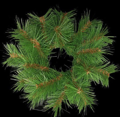 Elegant 30cm Pine Wreath/Candle Ring featuring 18 lifelike pine tips, perfect for seasonal decor or as a charming centerpiece.