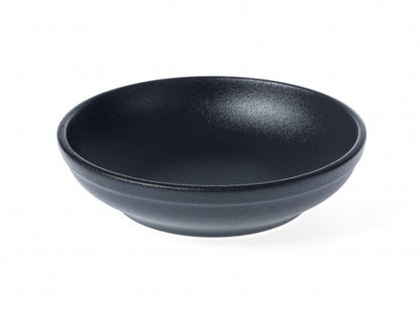 Set of 3 stylish black porcelain bowls, 230x55mm, versatile for daily use or special occasions, scratch-resistant finish.