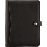 Stylish Pedova ETech Jr. Padfolio holding a tablet, featuring adjustable brackets and elastic pen loop for on-the-go convenience.
