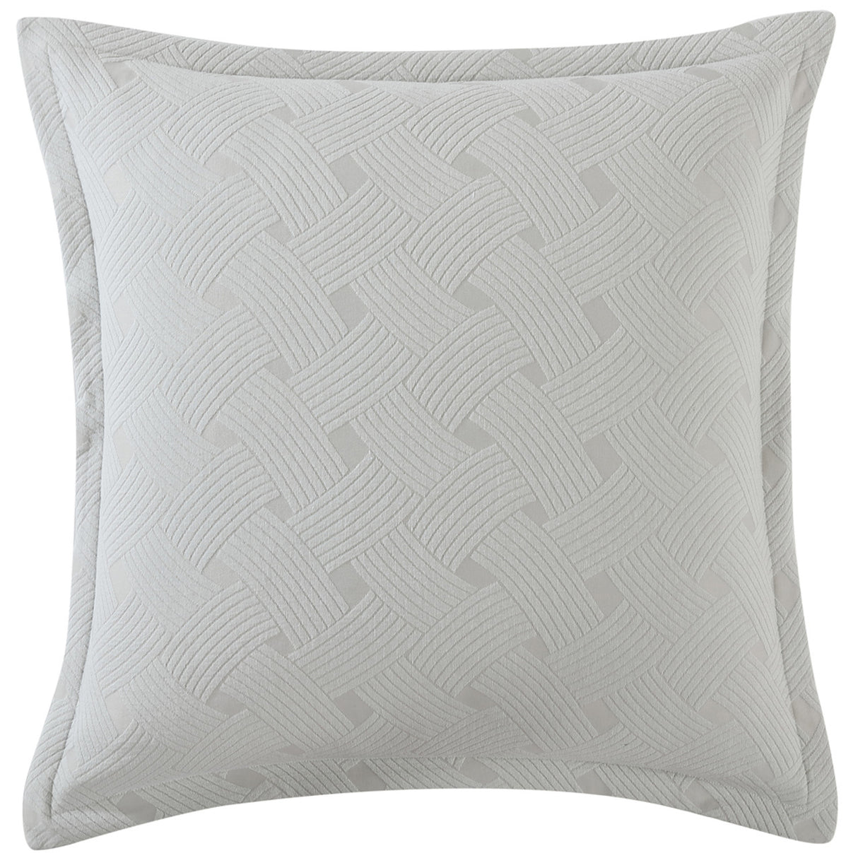 Nara Stone European Pillowcase featuring a sophisticated basket weave pattern for elegant home décor and comfort.