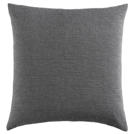 Luxurious Hogan Slate European Pillowcase with textured pattern, crafted from cotton/polyester blend for comfort and durability.