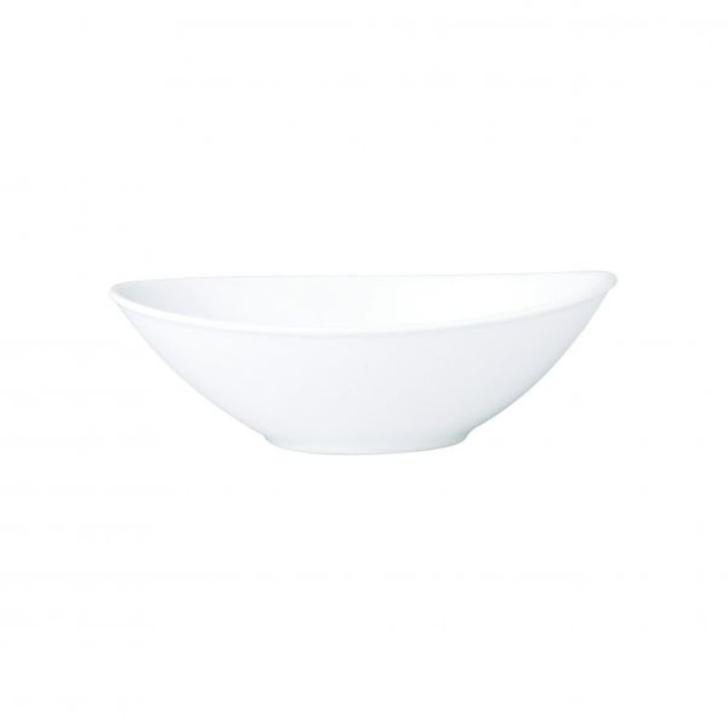 Elegant set of 6 Royal Porcelain Oval Bowls, 200mm, perfect for serving and decoration, with durable scratch-resistant finish.