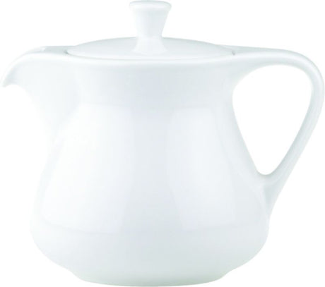 Set of 12 Royal Porcelain Teapots, 0.30lt, smooth white finish, scratch-resistant, perfect for elegant tea serving.