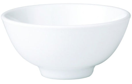 Set of 6 Royal Porcelain 150mm noodle/soup bowls, durable, double-glazed with a brilliant white finish, resistant to scratches and chips.