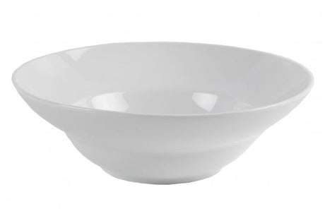 Set of 6 Royal Porcelain 235mm pasta bowls featuring a smooth white finish, scratch-resistant, and elegant for any dining occasion.