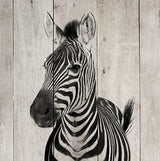 Wood Panel Art featuring intricate zebra patterns, crafted from durable pine, perfect for enhancing any living space decor.