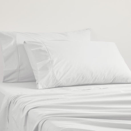 Euro pillowcase in silver, 65cm x 65cm, crafted from 250TC poly/cotton percale for style and durability.