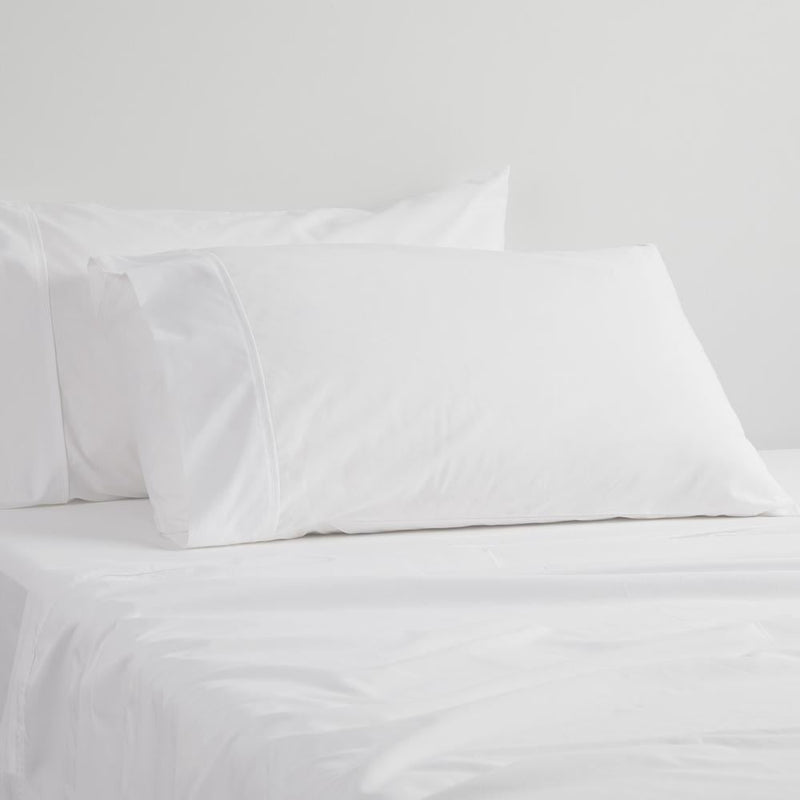 V Shape Pillowcase - 250TC POLY/COTTON PERCALE WHITE (75 x 75cm)