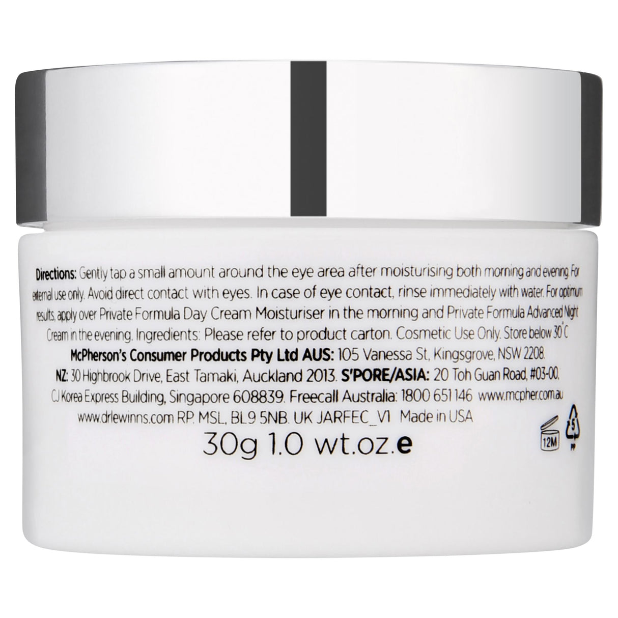 Luxurious firming eye cream with Vitamin A to reduce fine lines, puffiness, and tired appearance for a youthful glow.