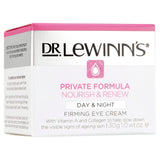 Luxurious firming eye cream with Vitamin A, reducing fine lines and puffiness for a youthful, vibrant eye appearance.