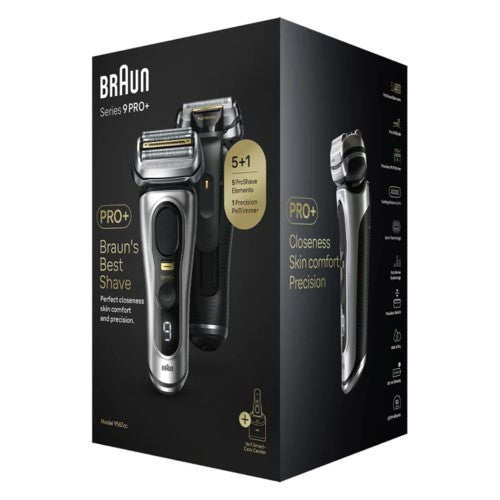 Braun Series 9 Pro+ 9567cc wet and dry shaver with 6-in-1 SmartCare Center for efficient, precise grooming and ultimate skin comfort.