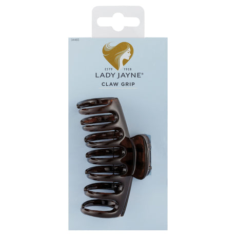 Large shell barrel claw grip for secure styling of medium to long hair, perfect for ponytails and French twists.