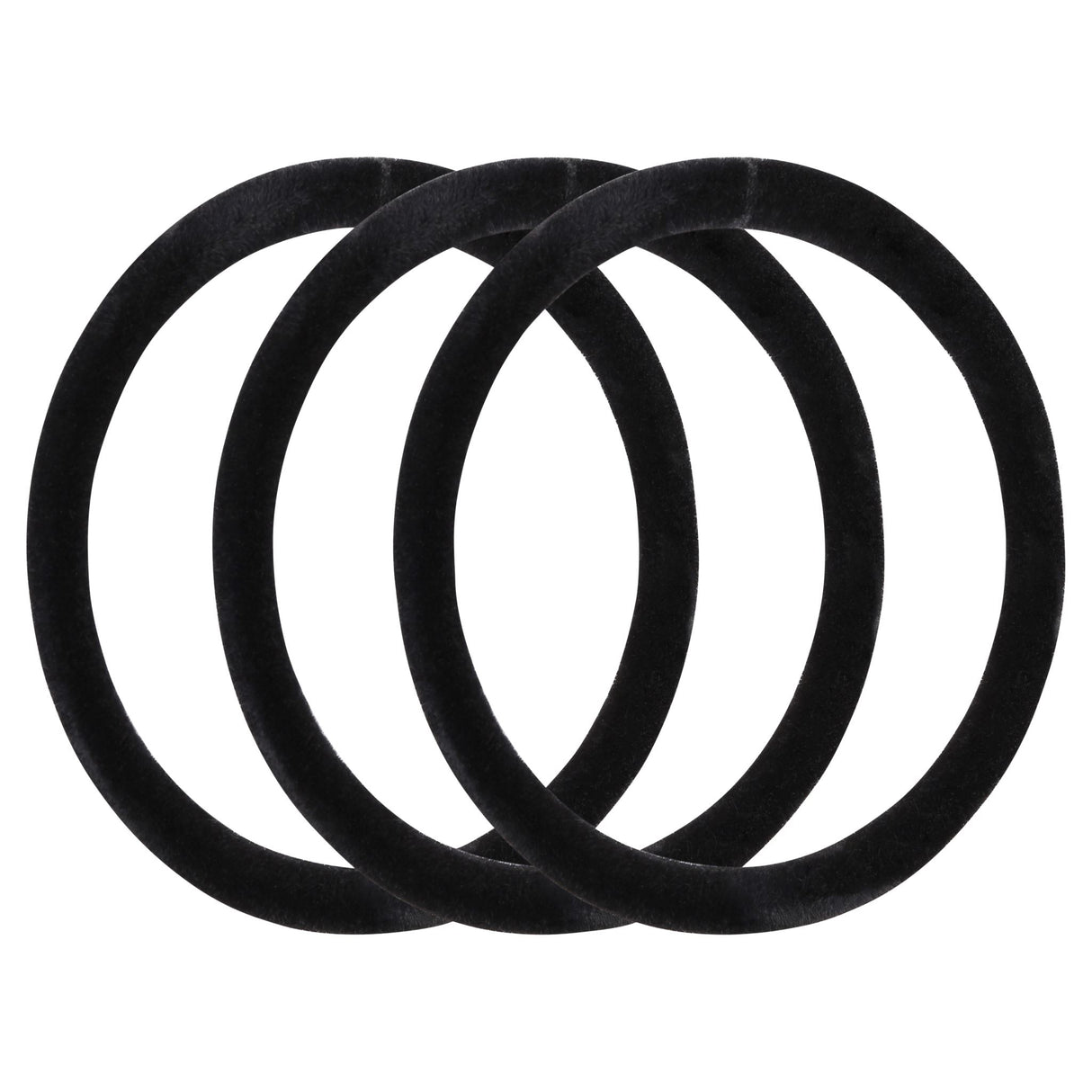 Lady Jayne Smoothies black velvet elastics, 8 pack, designed for snag-free styling and all-day hold for elegant hairstyles.