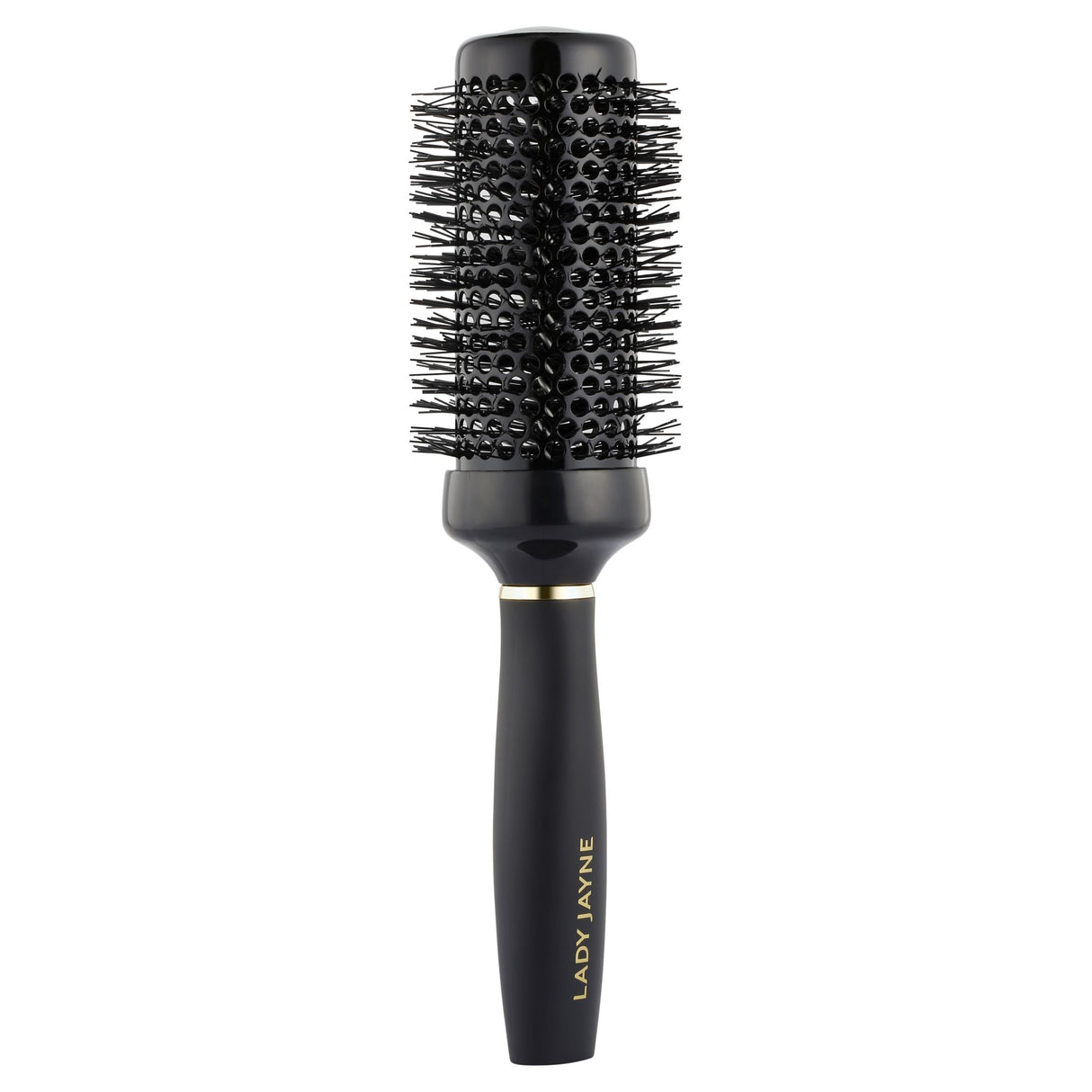 Lady Jayne Large Thermal Radial Brush, ideal for thick hair, featuring a heat-activated ceramic barrel for smooth styling.