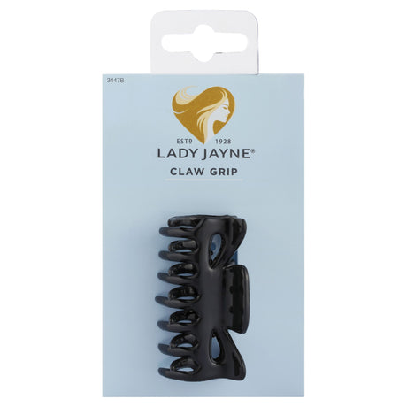 Lady Jayne Medium Black Claw Grip, a stylish and durable hair accessory for secure holds in medium to long hairstyles.