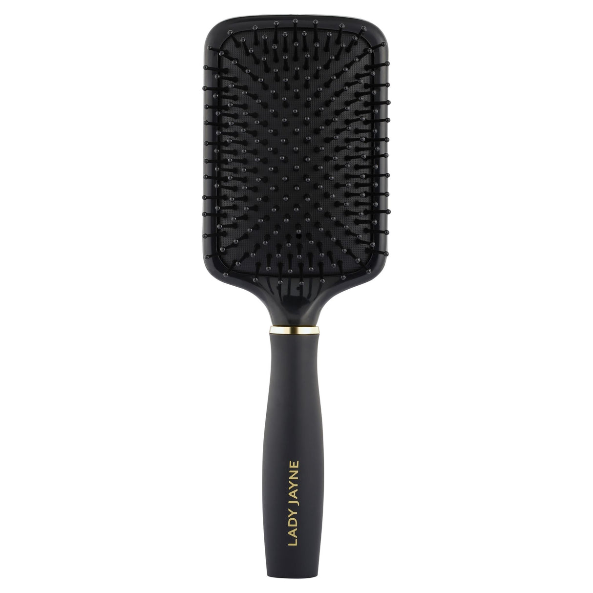 Lady Jayne Paddle Brush designed for detangling and smoothing waves, featuring soft bristles for scalp massage and dandruff removal.