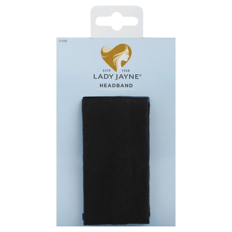 Lady Jayne Soft Headband in black and navy, 5cm wide, offers style and comfort while securing hair and taming flyaways.